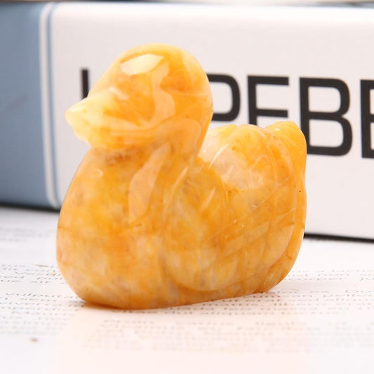 Yellow Jade Duck Carvings Animal Bulk Best Crystal Wholesalers