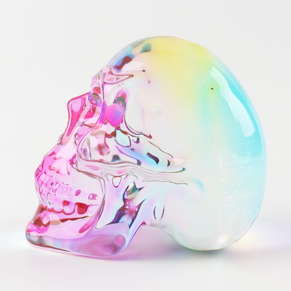 Aura Crystal Rainbow Skull Carving on Discount Best Crystal Wholesalers