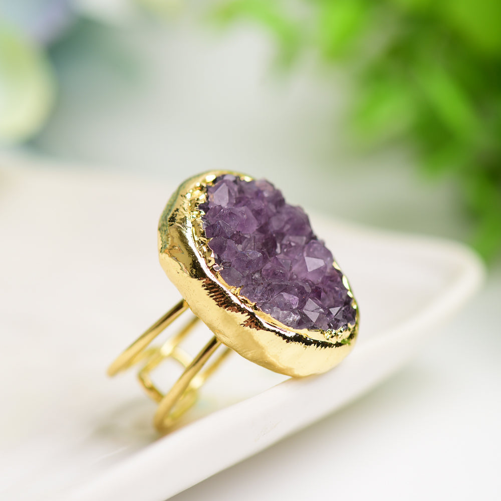 Amethyst Cluster Metal Ring Bulk WholesaleBest Crystal Wholesalers