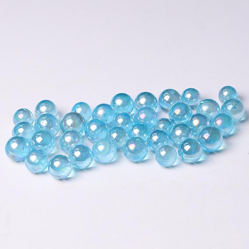 0.5-0.7'' High Quality Blue Aura Crystal Spheres Crystal Balls for Healing Best Crystal Wholesalers