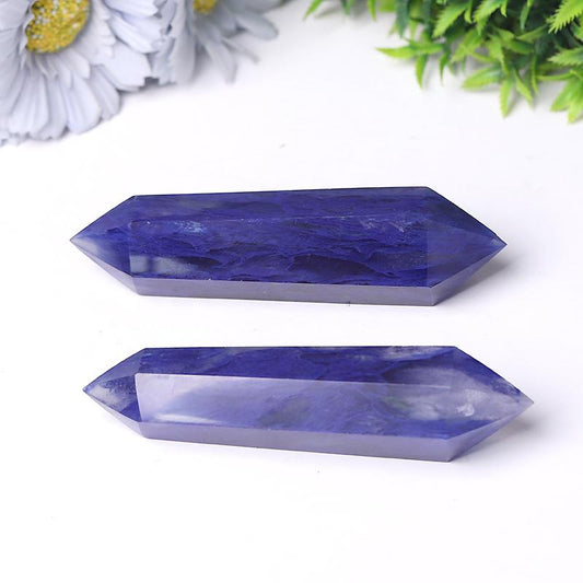 Blue Smelting Quartz Double Terminated Towers Points Bulk Best Crystal Wholesalers