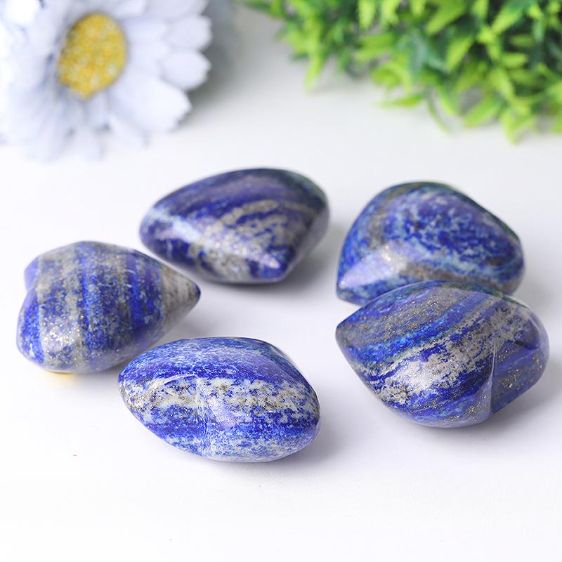 2.0-2.5" Lapis Heart Shape Crystal Carvings Best Crystal Wholesalers