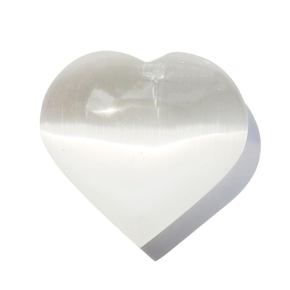 Natural Polished White Selenite Carved Heart Best Crystal Wholesalers