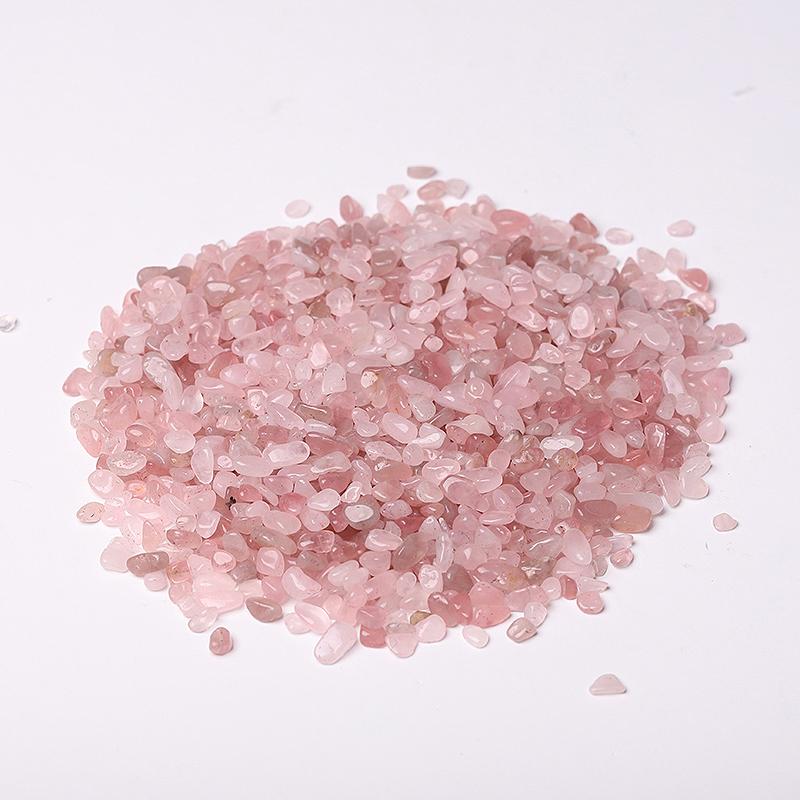 0.1kg Different Size High Quality Natural Rose Quartz Chips Crystal Chips for Decoration Best Crystal Wholesalers