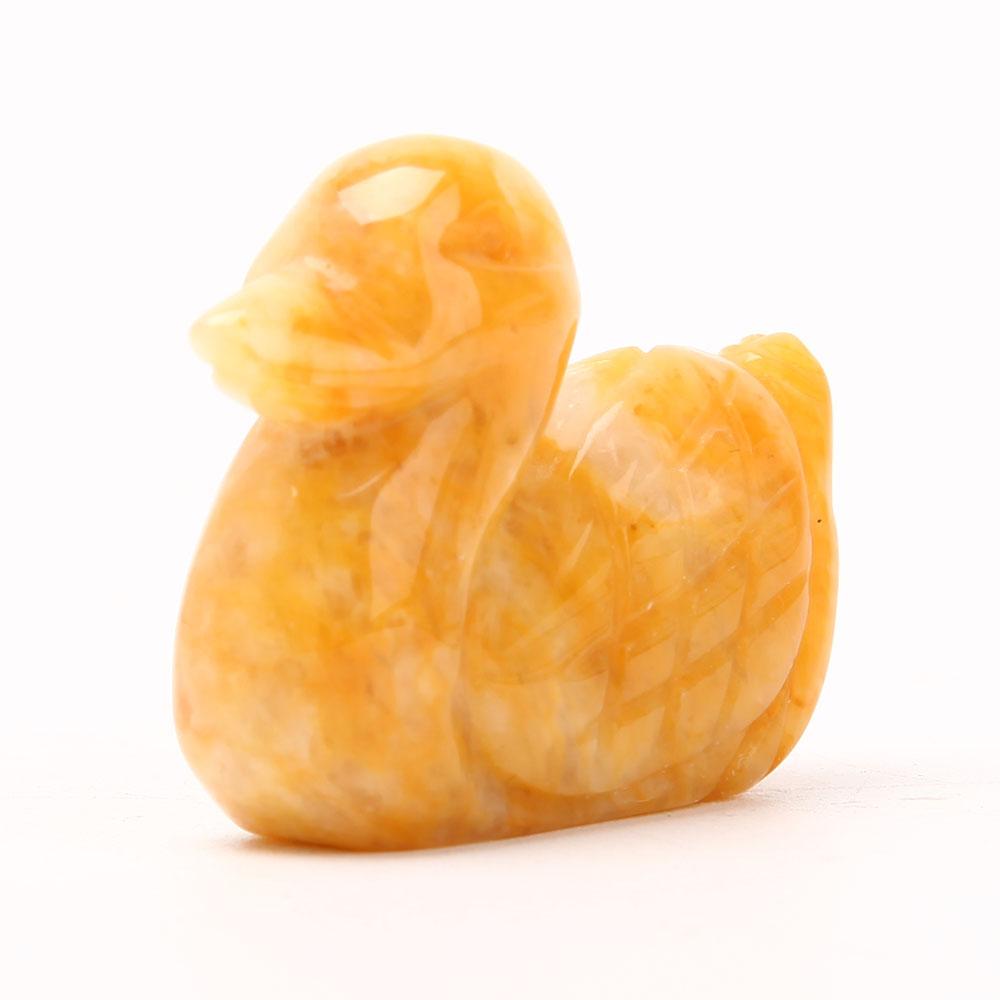 Yellow Jade Duck Carvings Animal Bulk Best Crystal Wholesalers