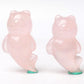 Rose Quartz Bear With Beauty Tail Crystal Carvings Animal Cartoon Bulk Best Crystal Wholesalers
