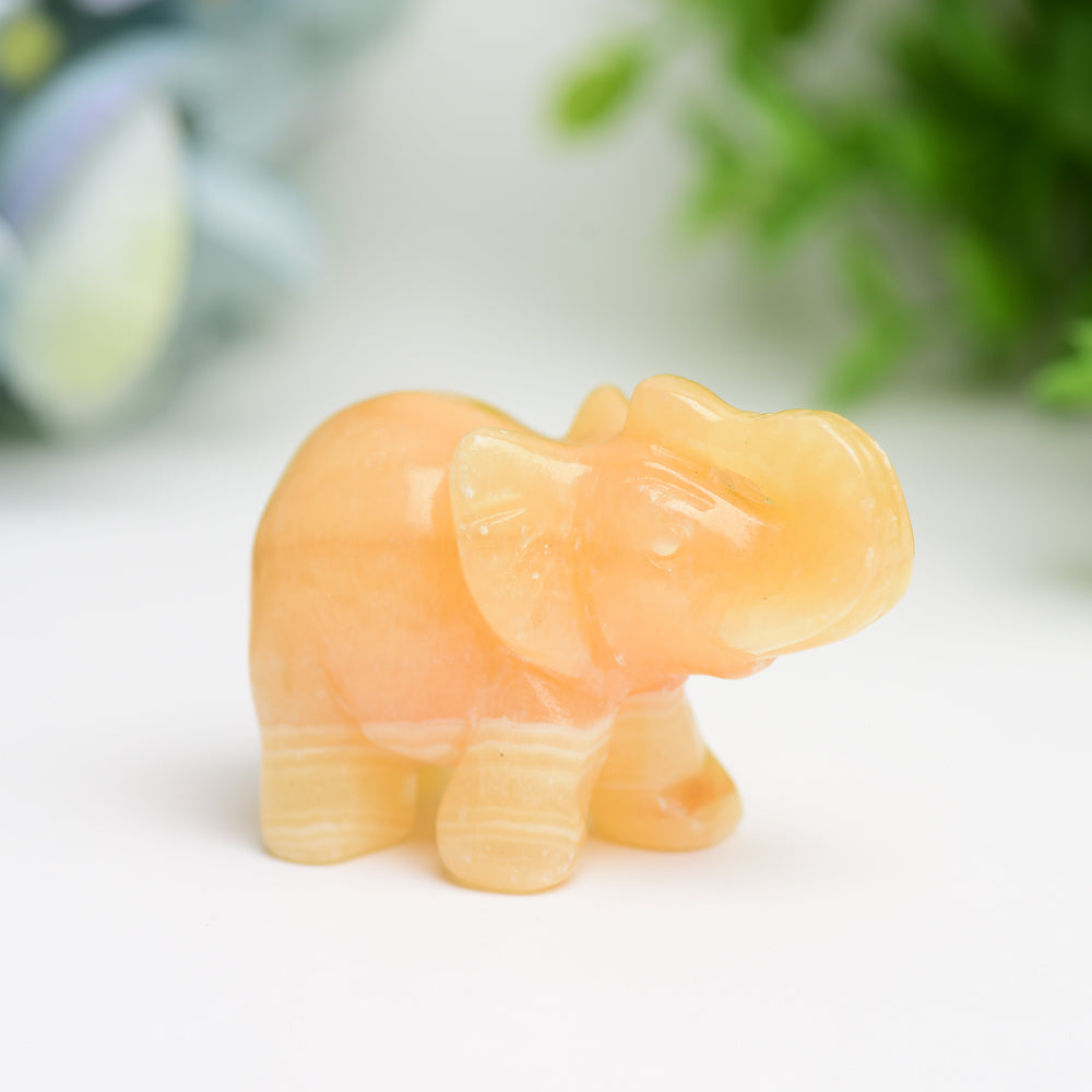 2.0" Mixed Crystal Elephant Animal Crystal Carving Bulk Best Crystal Wholesalers