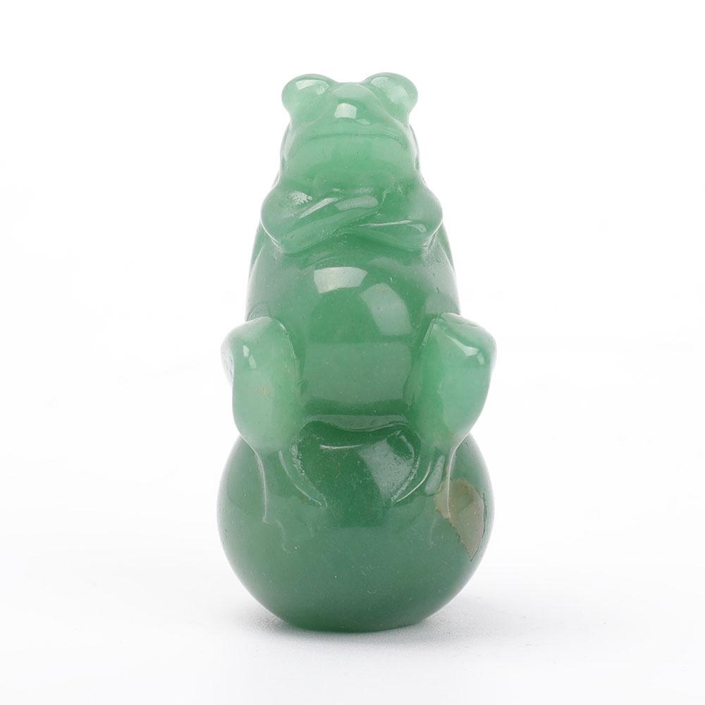 Green Aventurine Crystal Carving Frog Animal Bulk Best Crystal Wholesalers