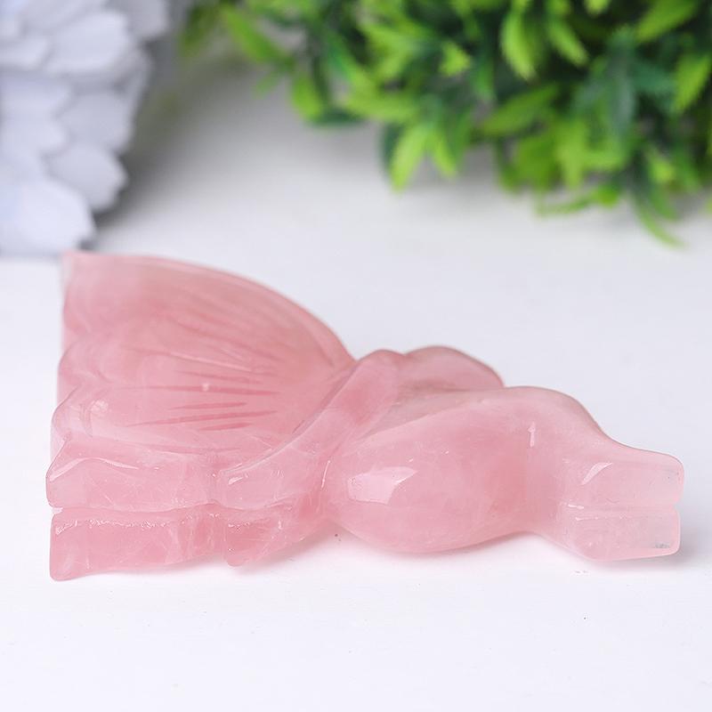 3.3" Rose Quartz Fairy Crystal Carvings Best Crystal Wholesalers