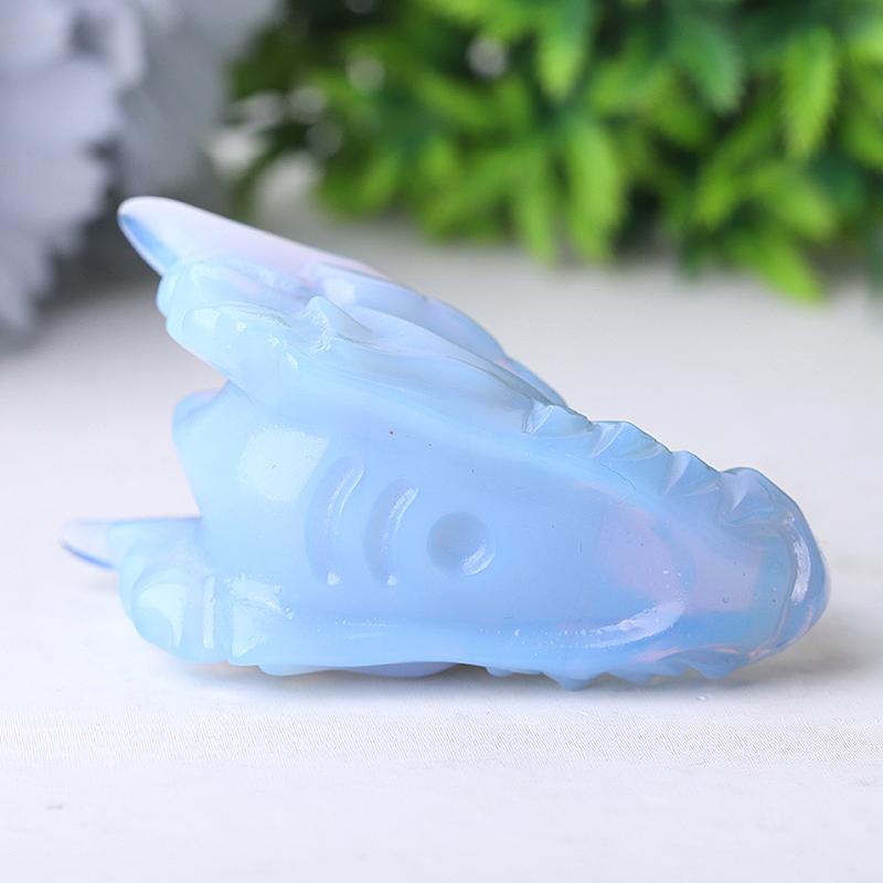 2.7" Blue Opalite Dragon Head Crystal Carvings Best Crystal Wholesalers