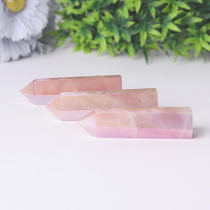 Wholesale Aura Rose Quartz Towers Points Bulk for Collection Best Crystal Wholesalers