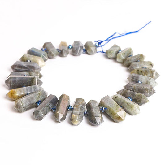 Labradorite Crystal Point Chain String for DIY Best Crystal Wholesalers