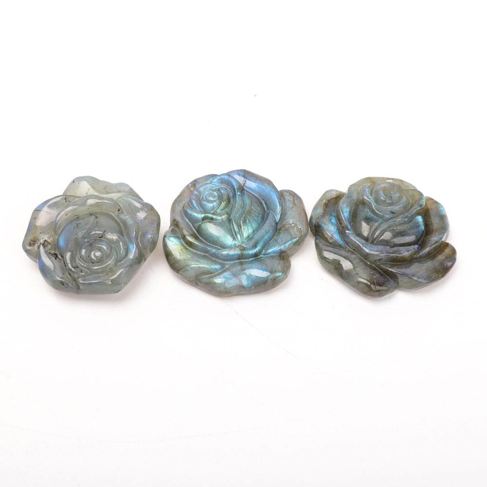 Labradorite Rose Flower Carvings Plants Bulk Best Crystal Wholesalers