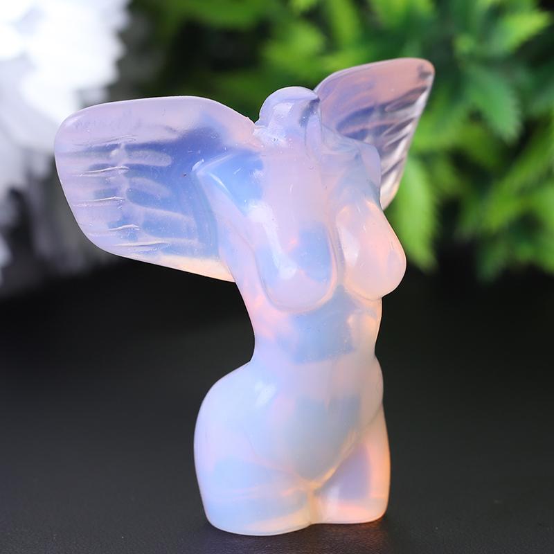 2" Woman Model Body with Wings Crystal Carvings Model Bulk Best Crystal Wholesalers