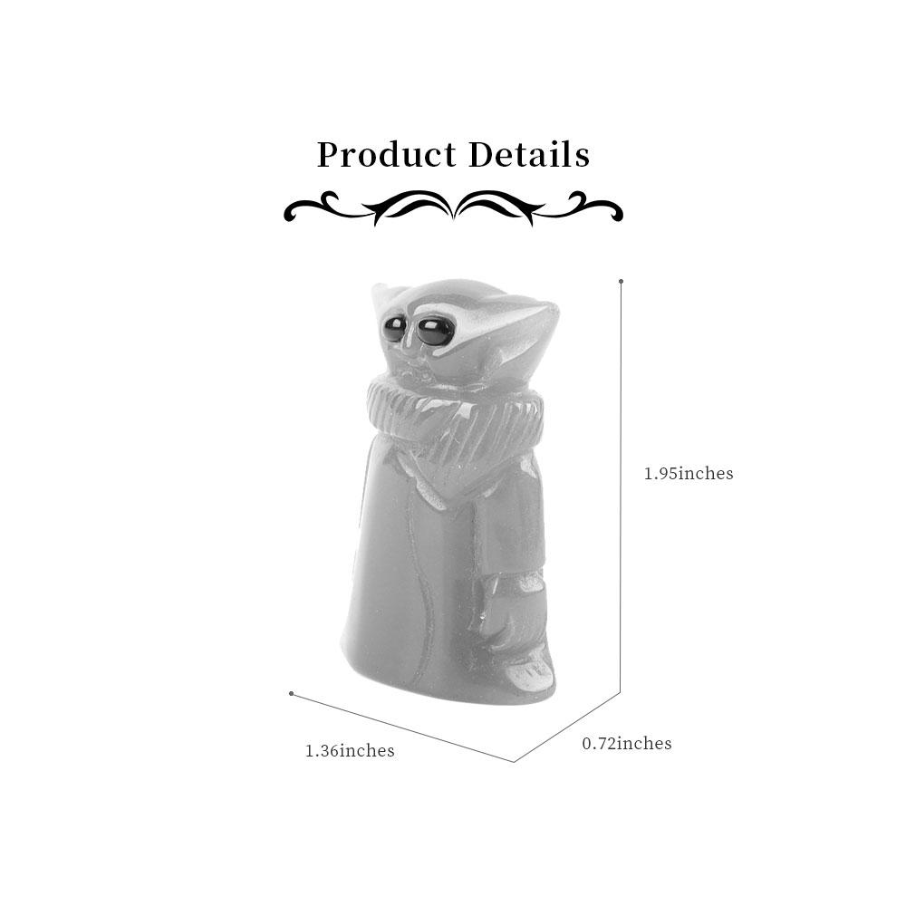 Opalite Crystal Carving Yoda Cartoon Bulk Best Crystal Wholesalers