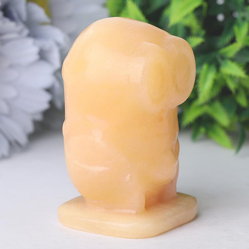 2.5" Yellow Jade Minions Crystal Carvings Cartoon Bulk Best Crystal Wholesalers