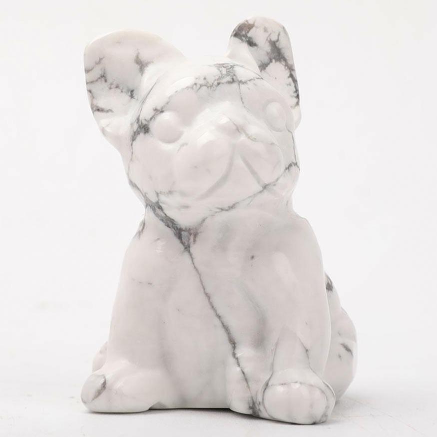 Howlite Dog Carvings Animal Bulk Best Crystal Wholesalers