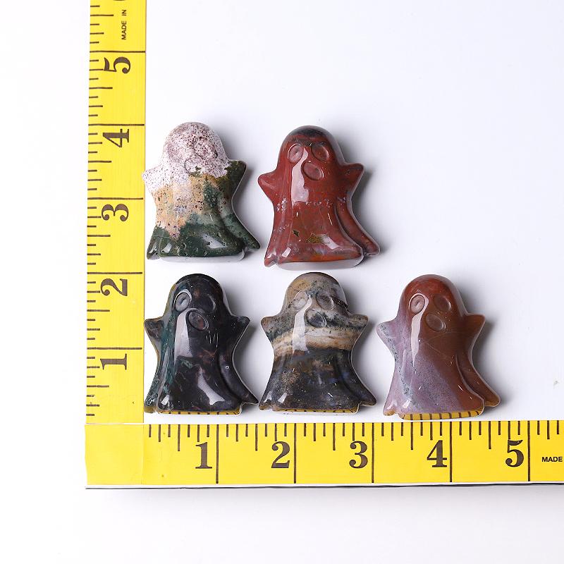 1.8" Ocean Jasper Ghost Crystal Carvings for Halloween Best Crystal Wholesalers