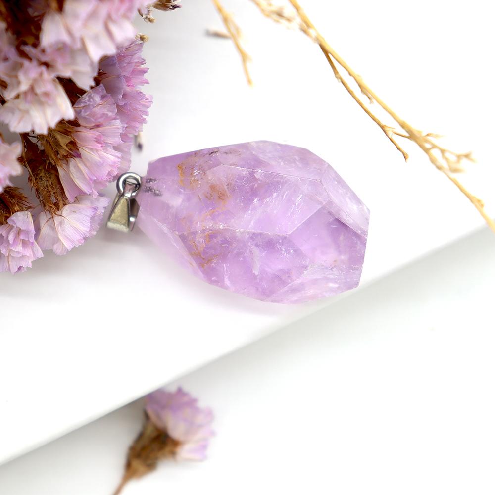 Gemstone Healing Crystal Amethyst Pendant 1pc Best Crystal Wholesalers