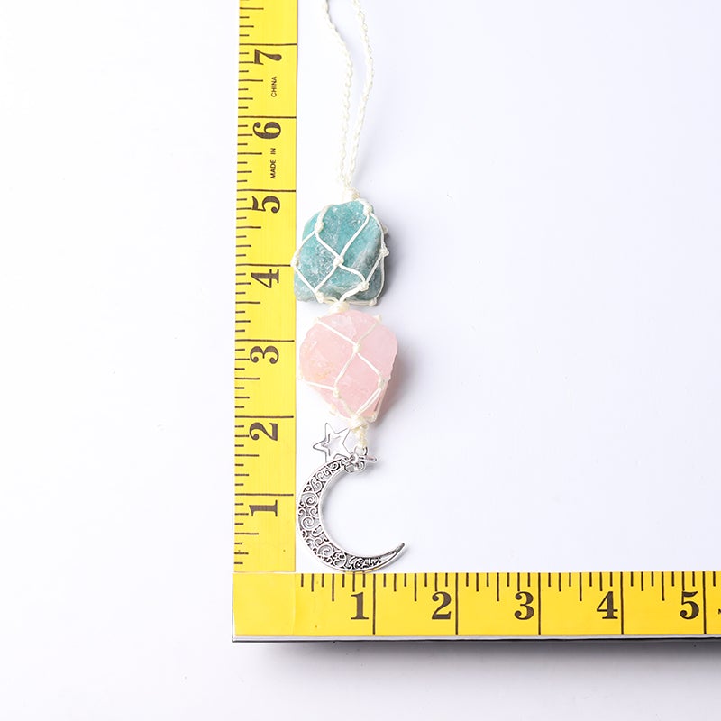 Sky Blue Rose Quartz Raw Stone Crystal Hanging Best Crystal Wholesalers