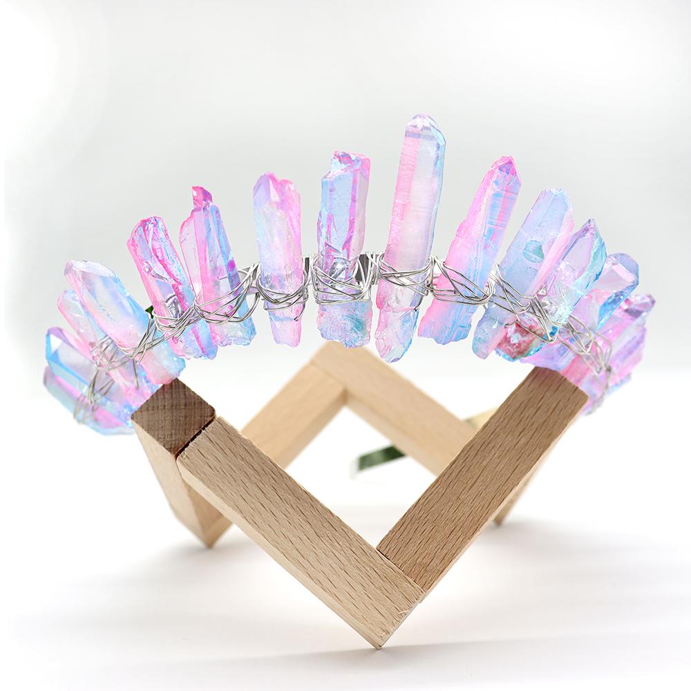 The Rainbow Aura Quartz Witch Crystal Crown Best Crystal Wholesalers