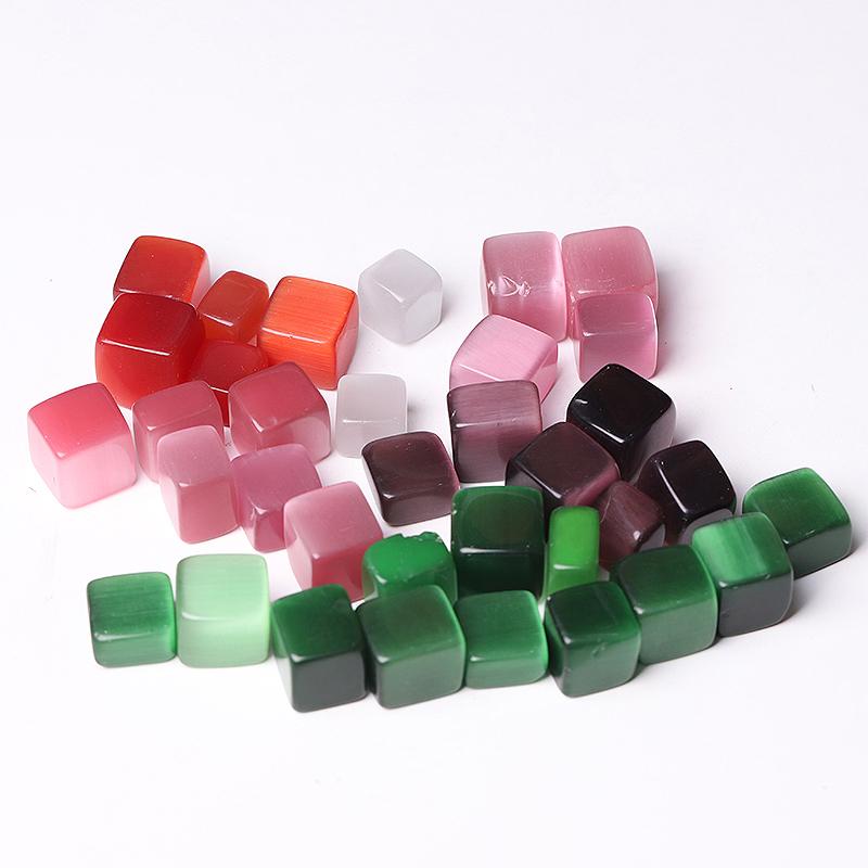 0.1kg Cat Eye Colorful bulk tumbled stone Best Crystal Wholesalers