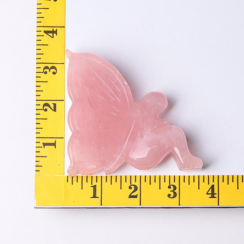 3.3" Rose Quartz Fairy Crystal Carvings Best Crystal Wholesalers