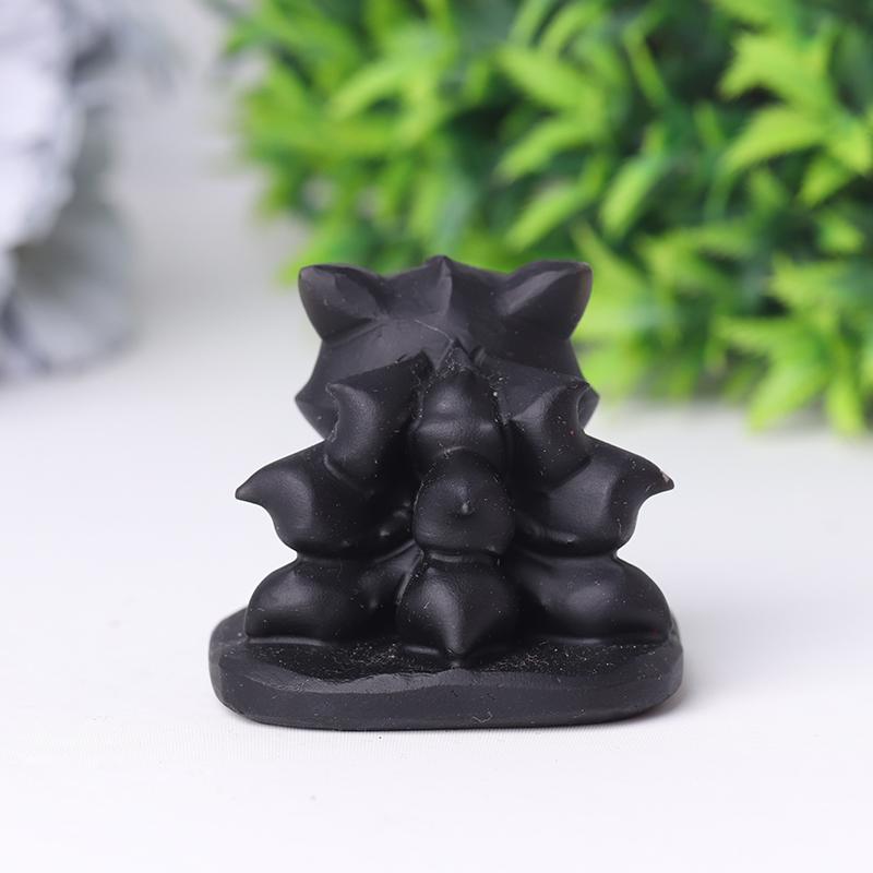 2" Black Obsidian Crystal Carvings Cartoon Bulk Best Crystal Wholesalers