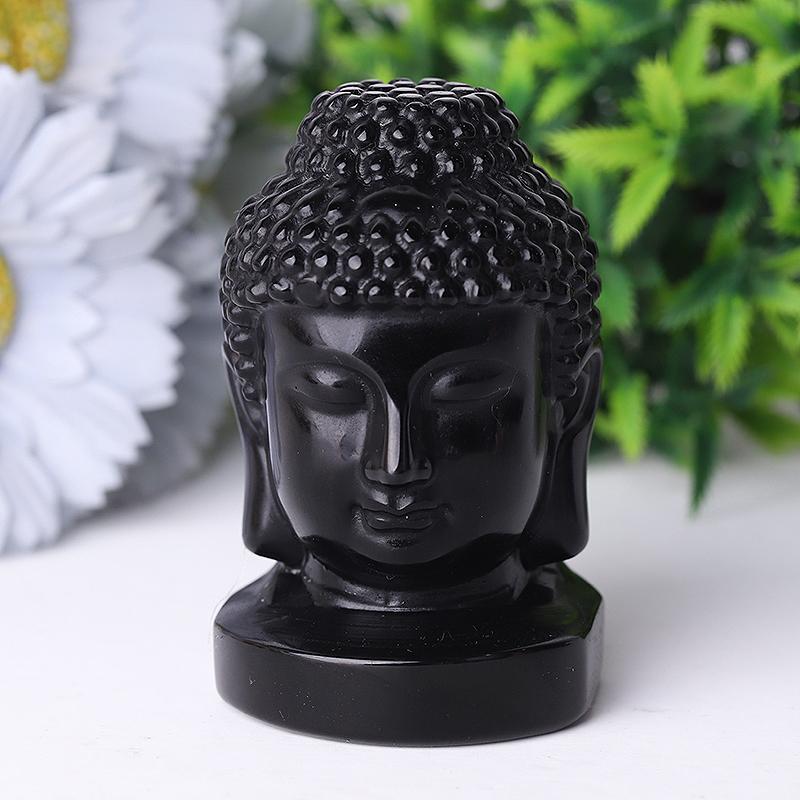 3" Buddha Head Crystal Carvings Model Bulk Best Crystal Wholesalers