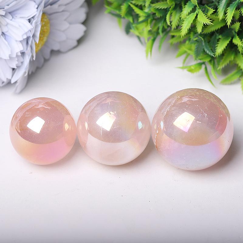 0.25kg Aura Rose Quartz Crystal Sphere Best Crystal Wholesalers