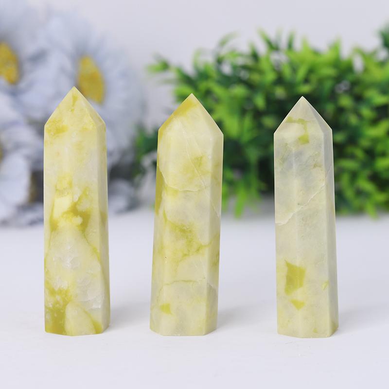 Wholesale Natural Serpentine Jade Points Healing Crystal Tower Best Crystal Wholesalers