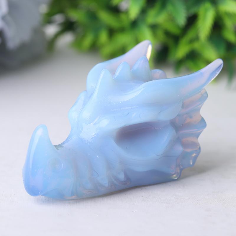 2.7" Blue Opalite Dragon Head Crystal Carvings Best Crystal Wholesalers