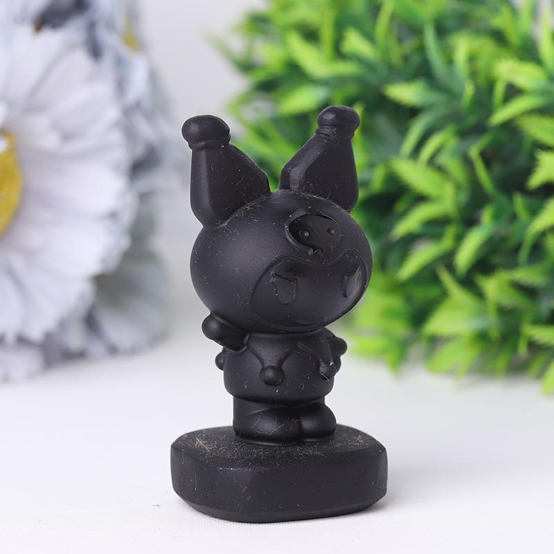 2" Black Obsidian Crystal Carvings Cartoon Bulk Best Crystal Wholesalers