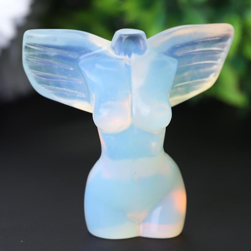 2" Woman Model Body with Wings Crystal Carvings Model Bulk Best Crystal Wholesalers