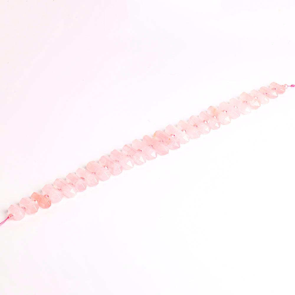 Rose Quartz Crystal Point Chain String for DIY Best Crystal Wholesalers