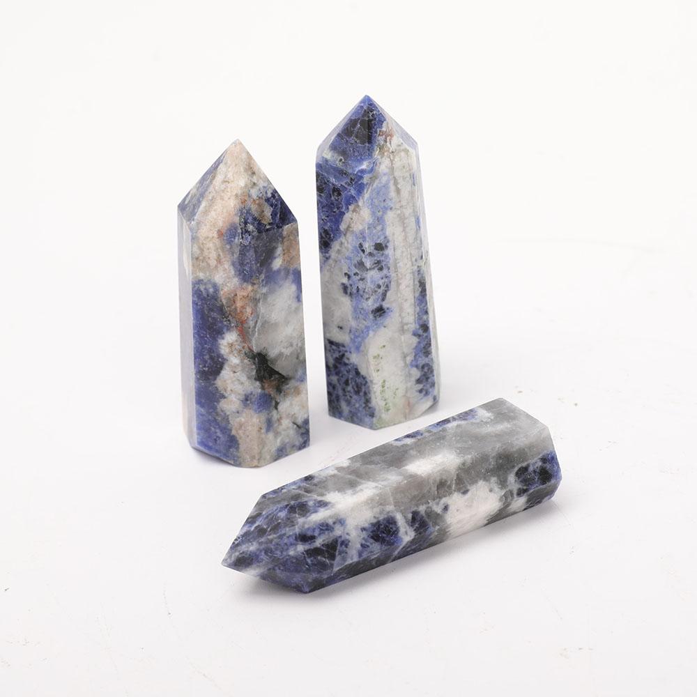 Set of 3 Sodalite Towers Points Bulk Best Crystal Wholesalers