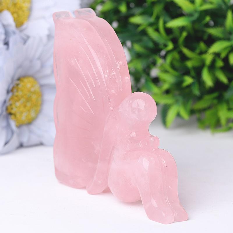 3.3" Rose Quartz Fairy Crystal Carvings Best Crystal Wholesalers