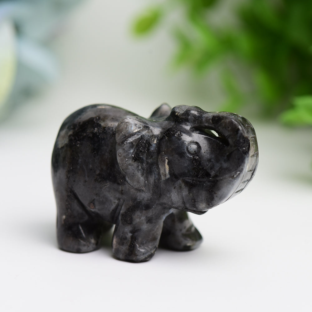 2.0" Mixed Crystal Elephant Animal Crystal Carving Bulk Best Crystal Wholesalers