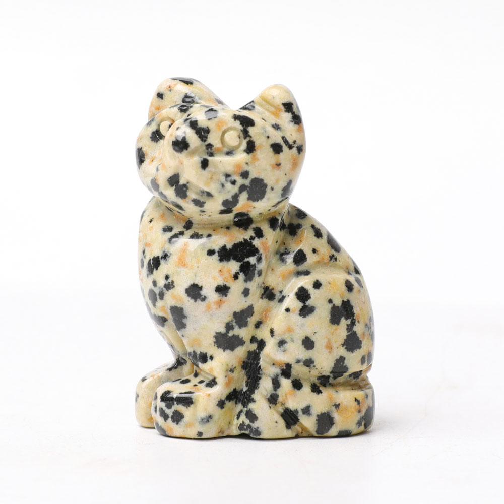 1.5" Dalmatian Cat Figurine Crystal Carvings Animal Bulk Best Crystal Wholesalers