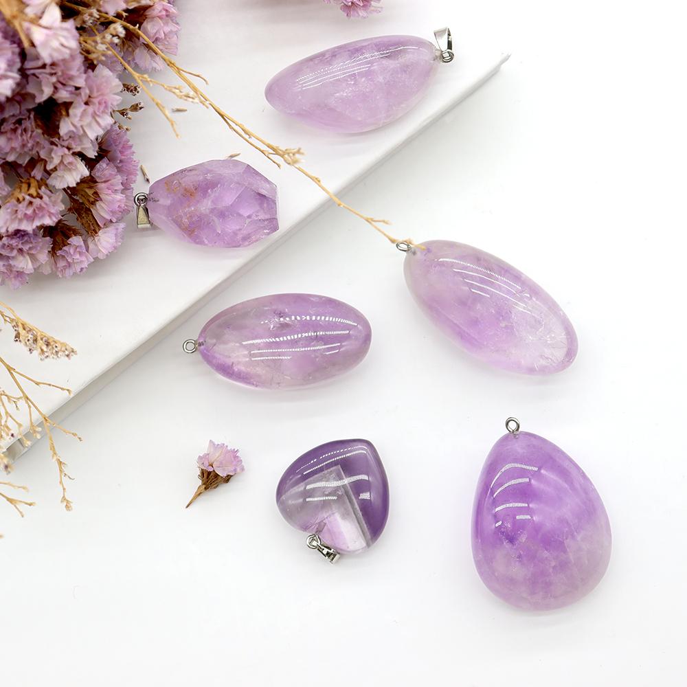 Gemstone Healing Crystal Amethyst Pendant 1pc Best Crystal Wholesalers