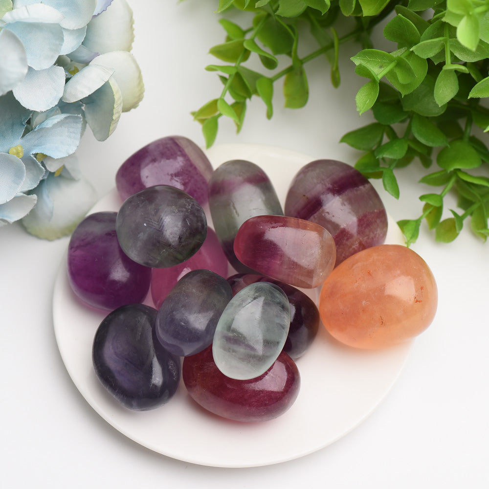 Rainbow Fluorite Crystal Tumbles Bag Bulk WholesaleBest Crystal Wholesalers