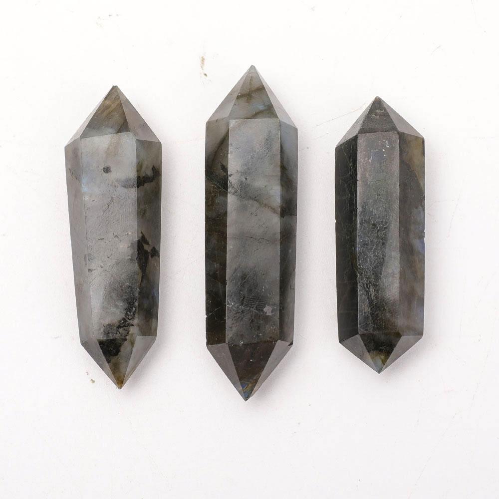 Set of 3 Labradorite Double Terminated Towers Points Bulk Best Crystal Wholesalers