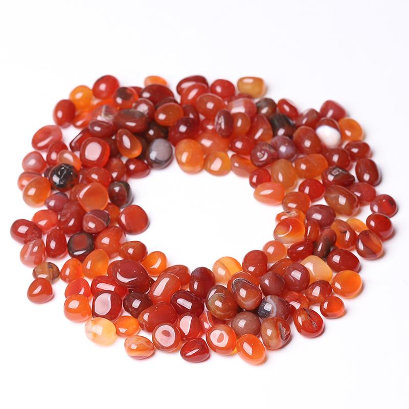 0.1kg Hot Sale Natural Carnelian Round bulk tumbled stone Best Crystal Wholesalers