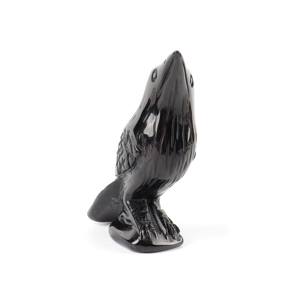 Black Obsidian Crystal Carving Animal Bulk Crow Free Form Best Crystal Wholesalers