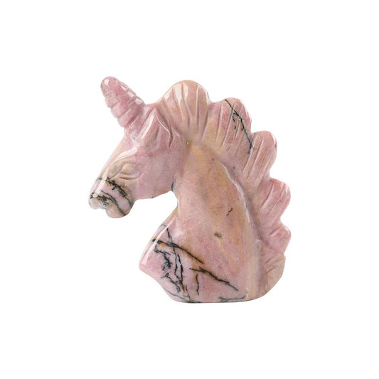 2" Rhodonite Crystal Carving Unicorn Best Crystal Wholesalers