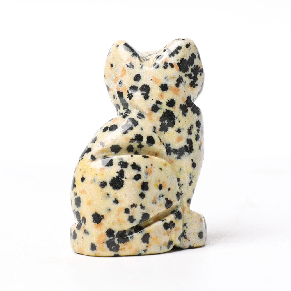 1.5" Dalmatian Cat Figurine Crystal Carvings Animal Bulk Best Crystal Wholesalers