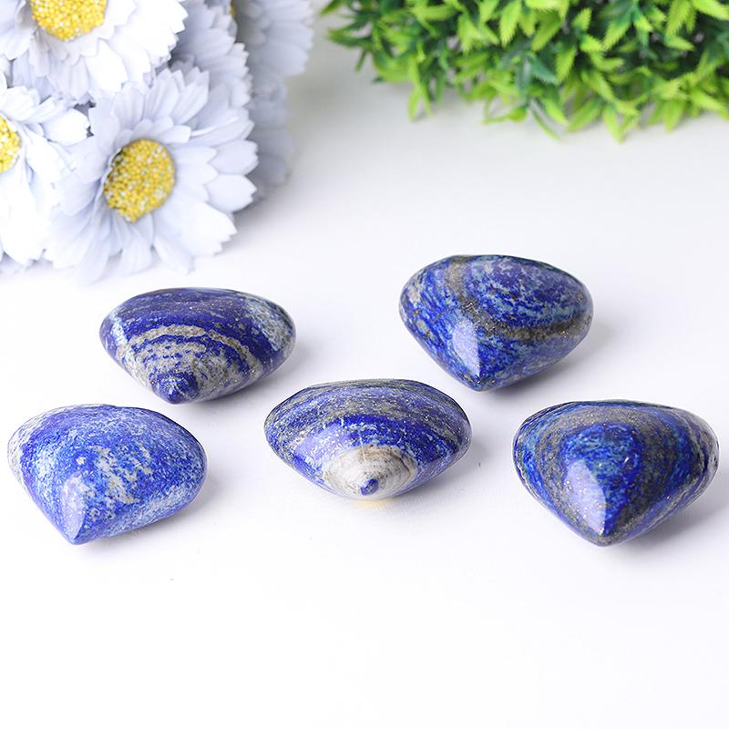 2.0-2.5" Lapis Heart Shape Crystal Carvings Best Crystal Wholesalers