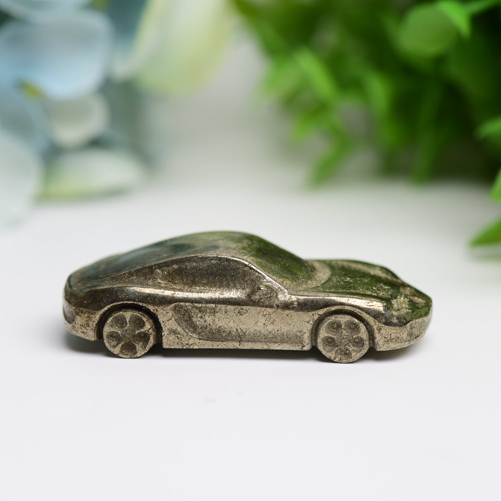 2.2" Pyrite Car Crystal Carving Free Form for Home Decor Model Bulk Best Crystal Wholesalers