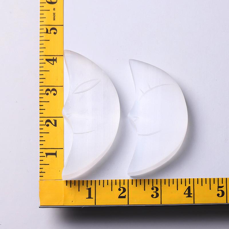 3.5"-4" Hand Carved Selenite Moon  Bulk Best Crystal Wholesalers