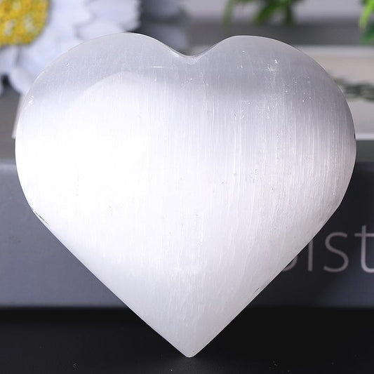 3" Selenite Heart Shape Carving Bulk Best Crystal Wholesalers